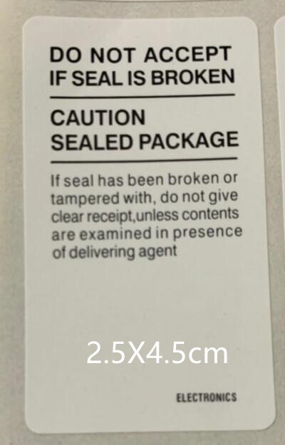 100 pçs/lote 5.2X3.0 3.5X4.7 CM Etiqueta Selo Adesivo Para Sam LG Telefone S20 S21 S22 Nota 20 tira da selagem da caixa do Pacote Navio Livre: Sam Model 4 White