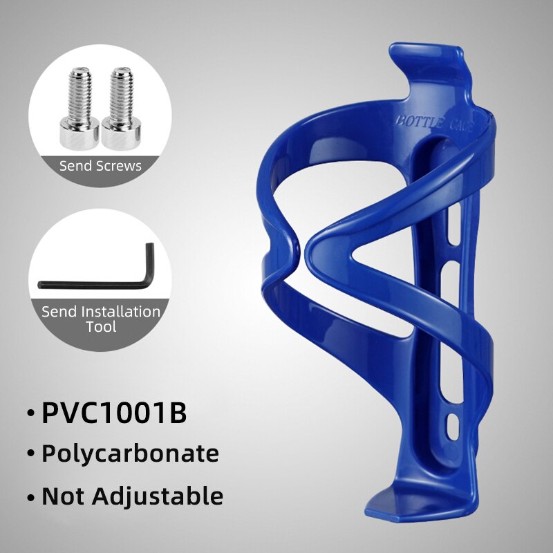 Rockbro sykkel vannflaskeholder sykkel ultralett flaskeholder pvc sykkel flaskeholdere landeveissykkel tilbehør 4 farger: Pvc 1001b
