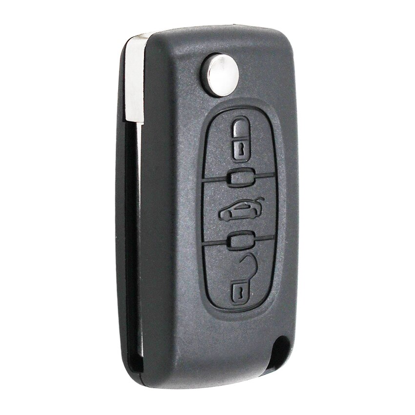 3 przycisk zdalny inteligentny obudowa kluczyka samochodowego obudowa VA2 nie oszlifowany ostrze dla marki Peugeot 407 SW ostrze bez rowka bez baterii uchwyt na