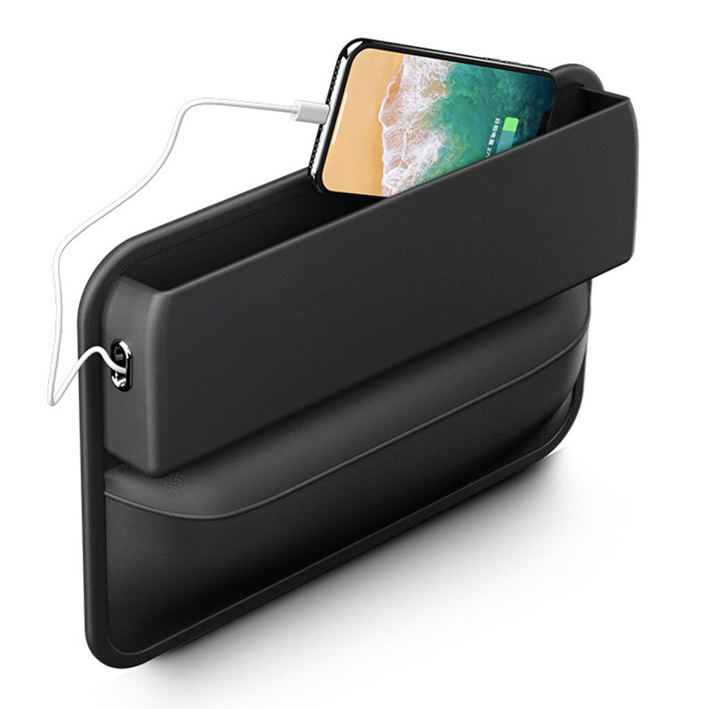 PU leather Car Seat Gap Filler Organizer for Cellphone Key Stop Dropping Between Seats Car Console Side Seat Filler Storage Box