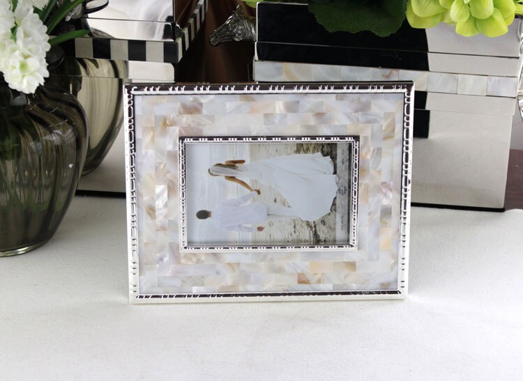 Hand-made Crafts Fashionable Seashell Photo Frame, Shell Picture Prints YSPF-008