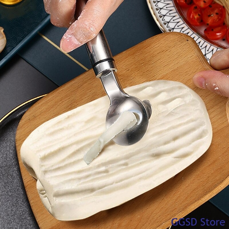 Stainless Steel Noodles Slicer Noodles Dough Cutter Manual Wide Mouth Sliced Chinese Noodles Maker Pasta Machine Kitchen Tools