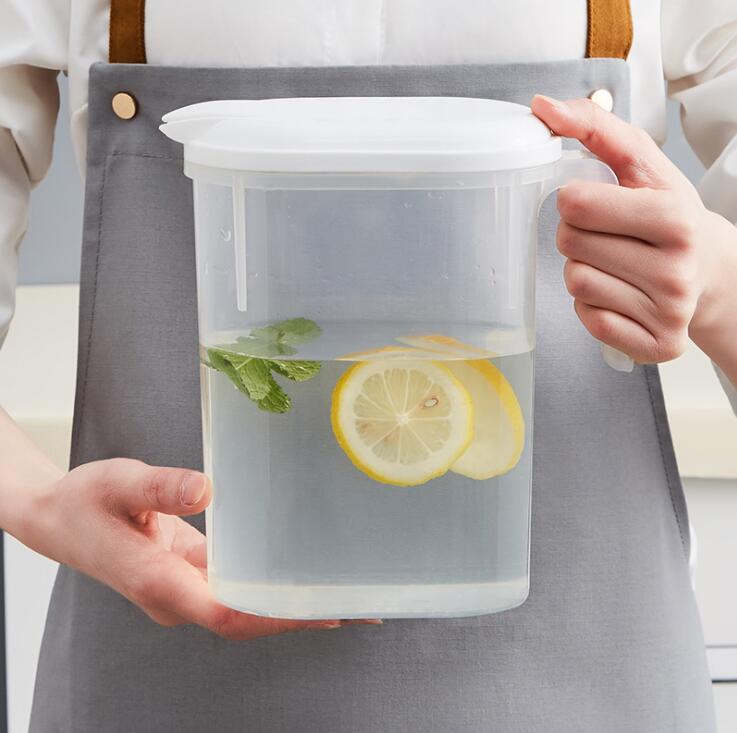 1800ML Large Capacity Kitchen Refrigerator Cold Water Bottle Transparent Plastic Kettle Sealed Container Tea Lemon Juice Jug: Default Title