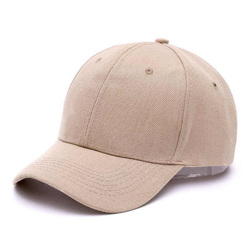 8 Kleuren Unisex Casual Solid Verstelbare Baseball Caps Snapback Hoeden Baseball Cap Voor Vrouwen Mannen Hip Hop Vader hoed Bone: beige