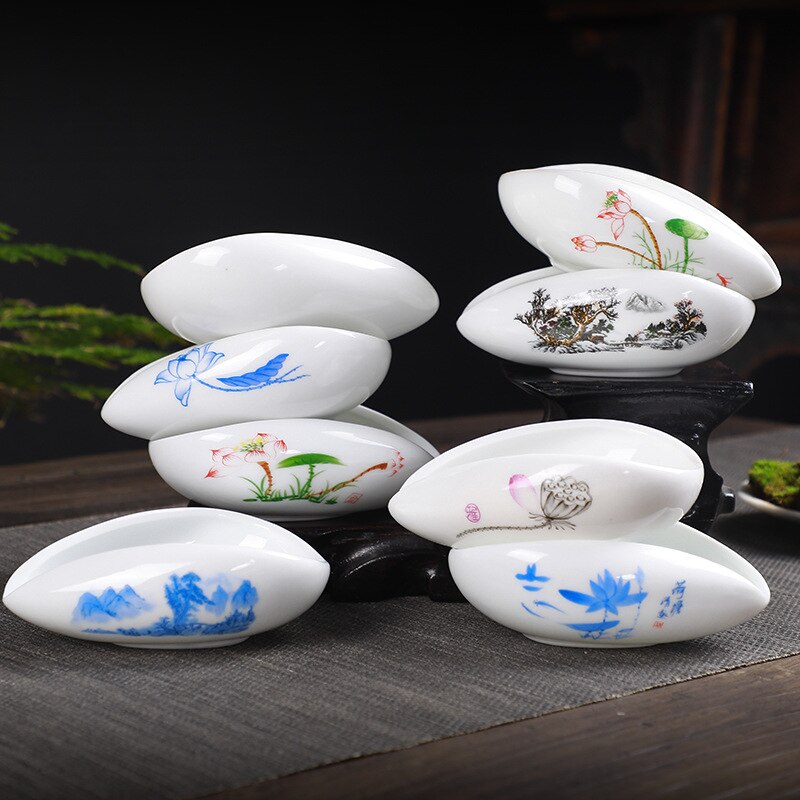 Juego de té Kung Fu de cerámica blanca pura, cuchara de té de porcelana de Jade blanco, té es premiado, bandeja de té, ceremonia de té