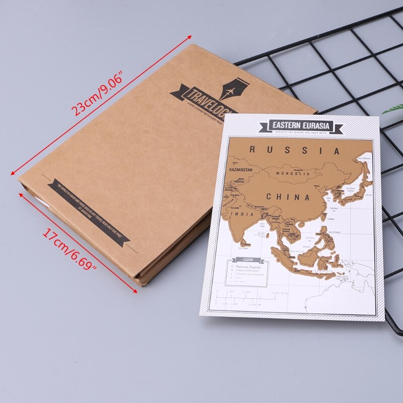 Journal Diary Notebooks Scratch Map Popular Travel City 8 World Maps Travelogue