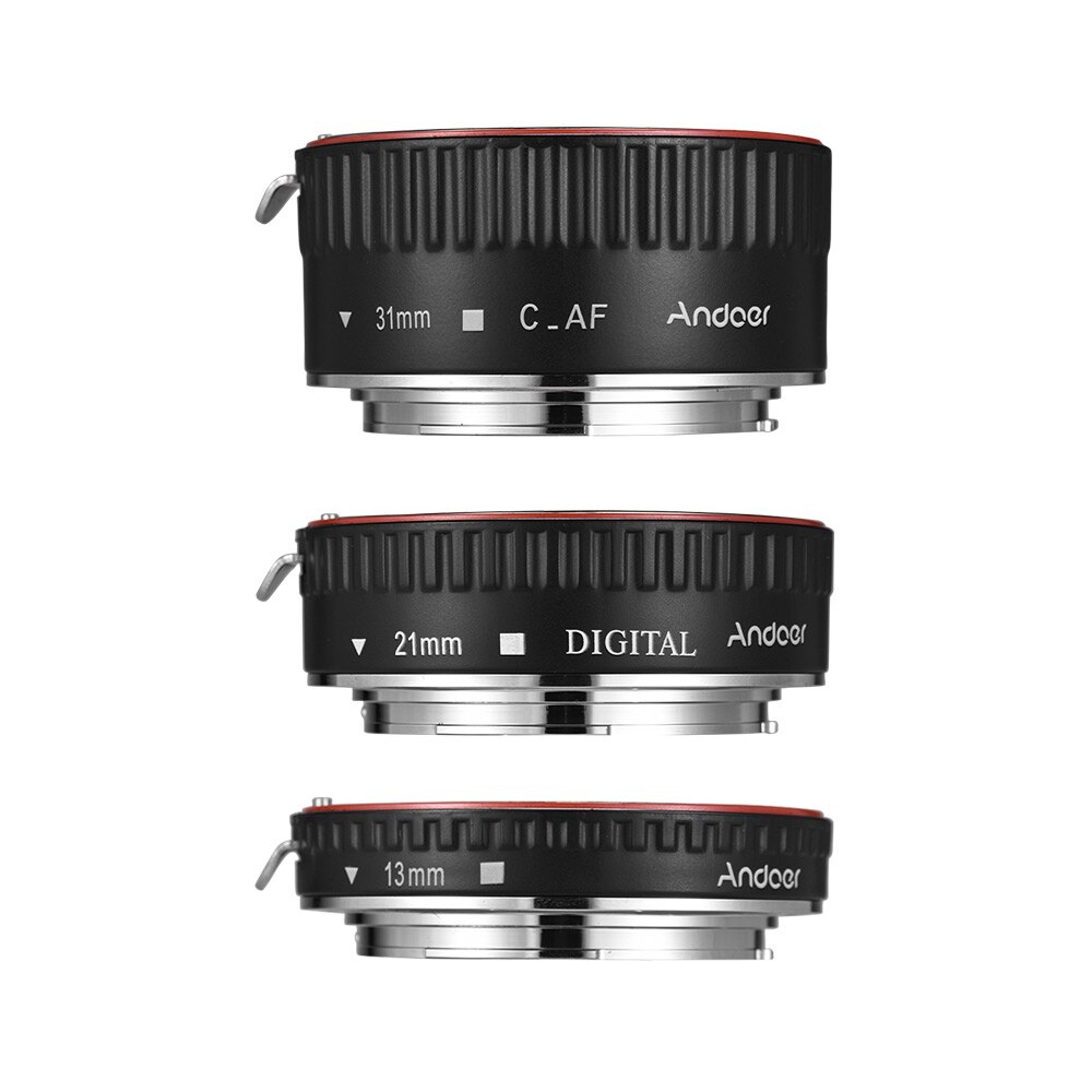 Andoer Verbeterde Macro Extension Tube Set 3 Stuk Autofocus Extension Tube Ringen Voor Canon Alle Ef En EF-S lenzen