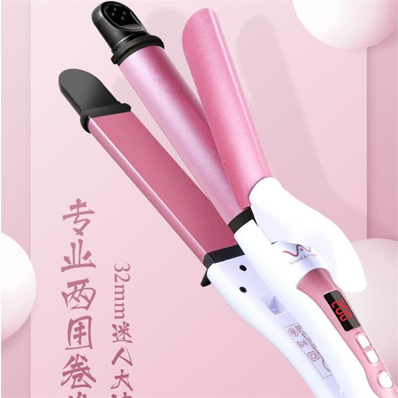 100% Original Vivid&amp;Vogue VAV-055A Hair curler Curling iron straight roll ceramic anion not harm hair omelet head perm 32MM