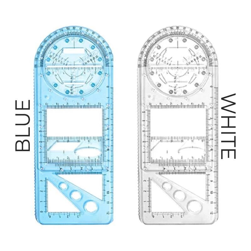 1pc Geometric Ruler Drawing Template Art Construction Architect Stereo Geometry Circle Drafting Measuring Scale Ruler