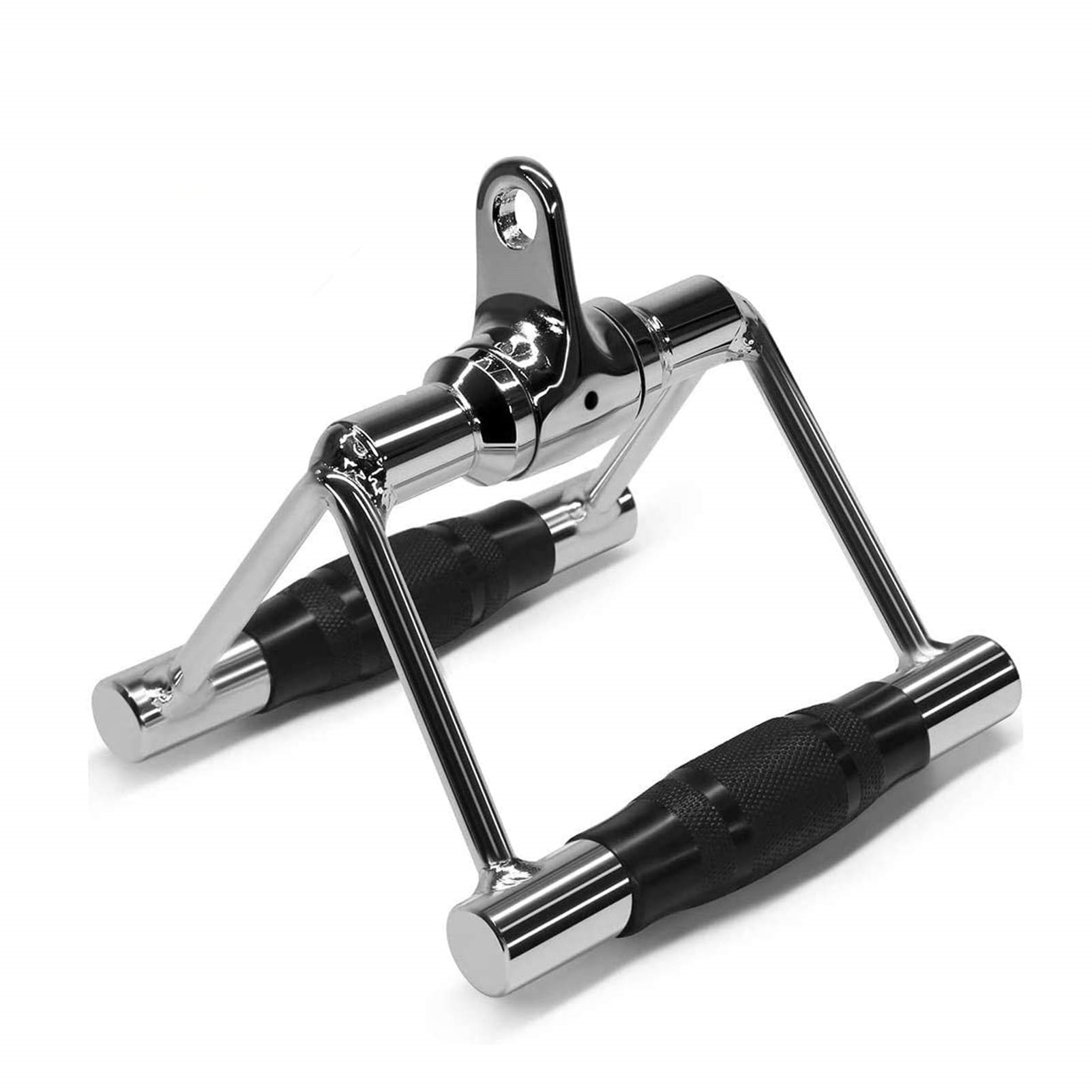 Non-slip V Handle Cable Machine Attachment Multi Rotation Gym Pull Down Rope Accessories Bodybuilding Biceps Triceps Grip Bar: Black