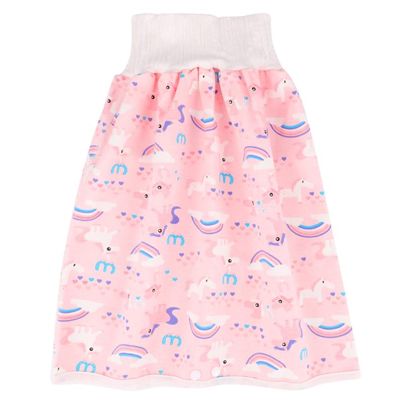 Toddler Cotton Training Pants Cloth Diaper Skirts Washable Waterproof Reusable Potty Nappy Pants Toliet Diapers for Baby 0-4Y: Pink