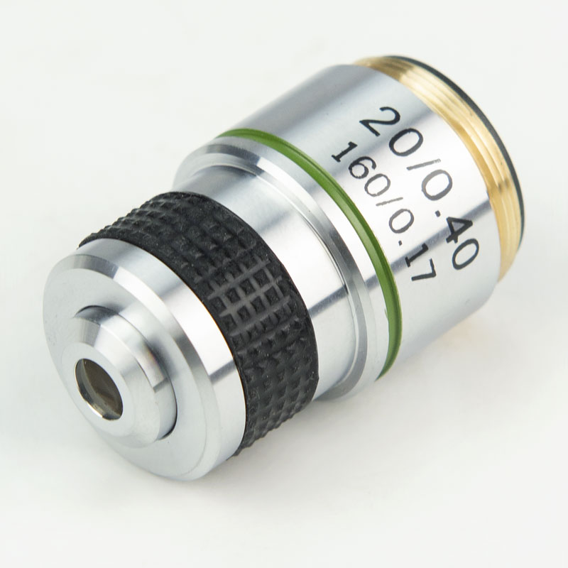 Optical Magnification 20X Biological Microscope Achromatic Objective Lens Conjugate 185 Working Distance 3.1mm Aperture 0.4 N.A.