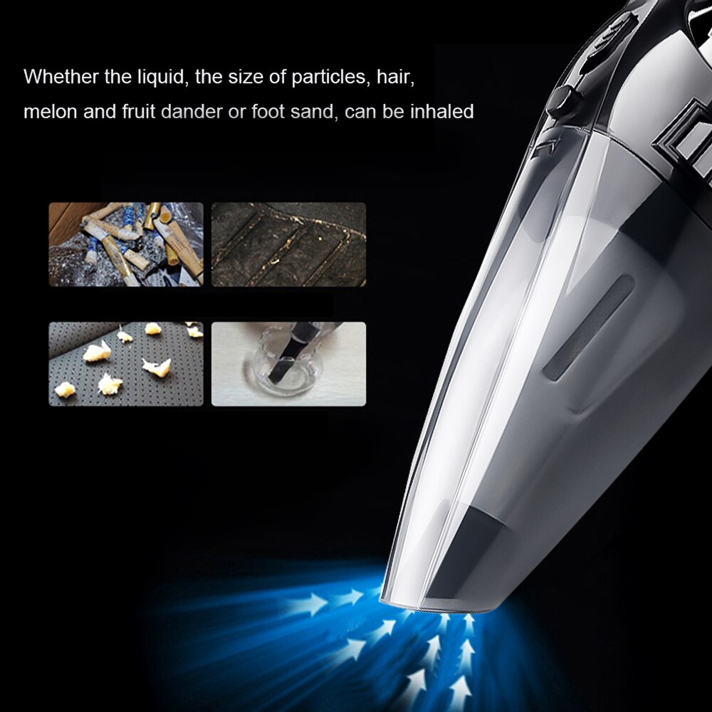 High Power 120W Portable Vacuum Cleaner Small Car Vacuum Cleaner Auto Large Capacity Washing Vacuum Cleaner Car