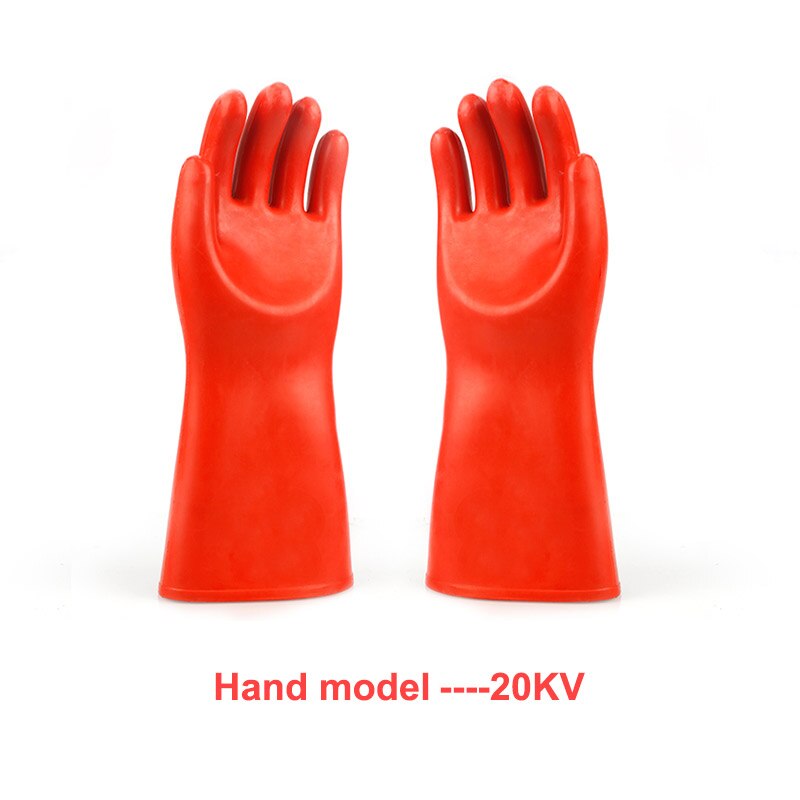 Isoleringshandsker højspændings elektrisk sikkerhed anti-elektriske handsker arbejdsforsikring reparation gummihandsker slidstærk: 20kv- hånds type