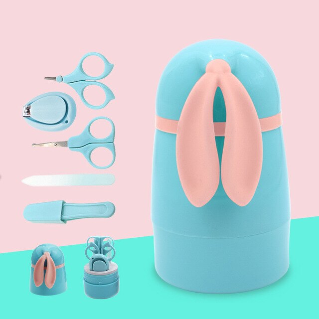 AAG 5 pièces/ensemble bébé ongles manucure soins ensemble tondeuse -né Anti-viande ongles ciseaux tondeuses enfant soins de santé Kits de sécurité 10: MAAG200-blue