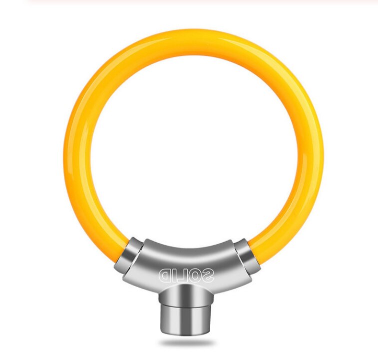 Mini Locks Chains And Locks 2 buttons Portable Zinc Alloy Mountain Bike Ring Lock Anti-theft Lock Bicycle Road Bike Safety lock: Yellow