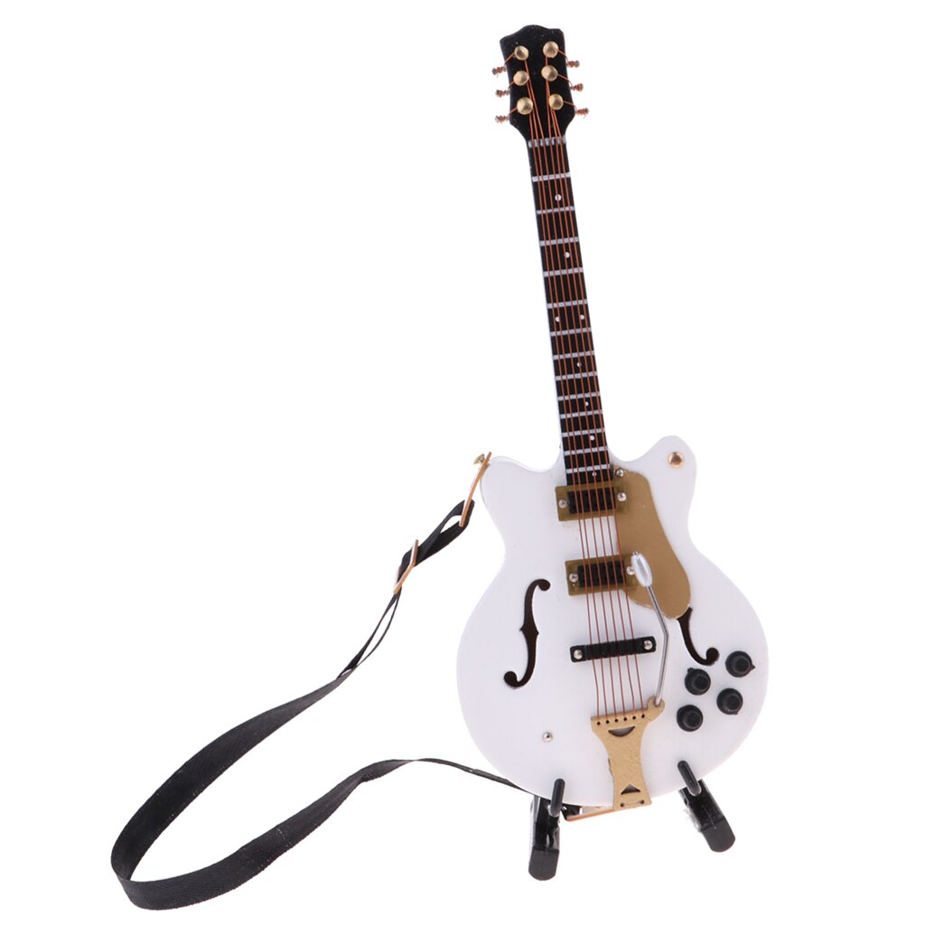Kerst -Wit 1/8 Houten Gitaar Model Akoestische Gitaar Met Riem, Stand En Opbergdoos