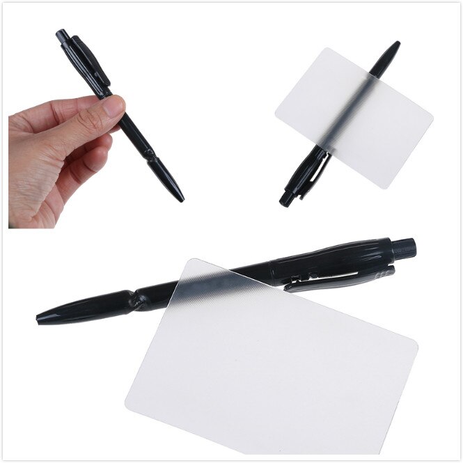 1 Pcs Lubors Lens Card Perspectief Vervorming Close Up Straat Kids Lastig Gimmick Te Doen Voor Beginner Met Pen goocheltrucs