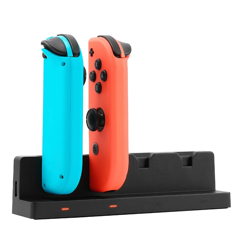 Gulikit JOYCON Charging Dock with LED Charging Indication 4 Ports for Charging 4 JOYCON Simultaneously Charger Charging Station