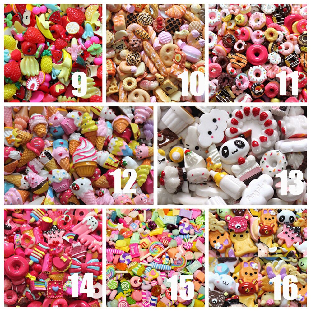 50 sztuk Slime Charms wielkanoc DIY Craft Making żywica zestaw biżuterii żywica Flatback szlam tworzenie koralików dostaw DIY Scrapbooking rzemiosło