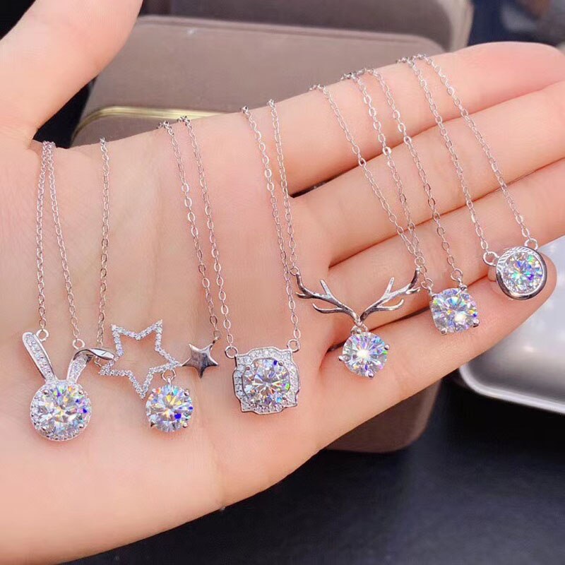 Mode S925 Sieraden Luxe Leuke Konijn Elanden Hanger Ketting Inlay Aaa Zirkoon Vrouwen Wedding Party Prachtige Choker Paar