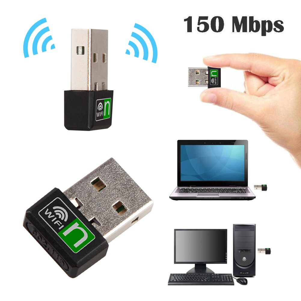 Usb Wifi Wireless Lan Network Adapter 802.11 N/G/B 150Mbps Mini Draadloze Wifi Usb Adapter Laptop netwerkkaart