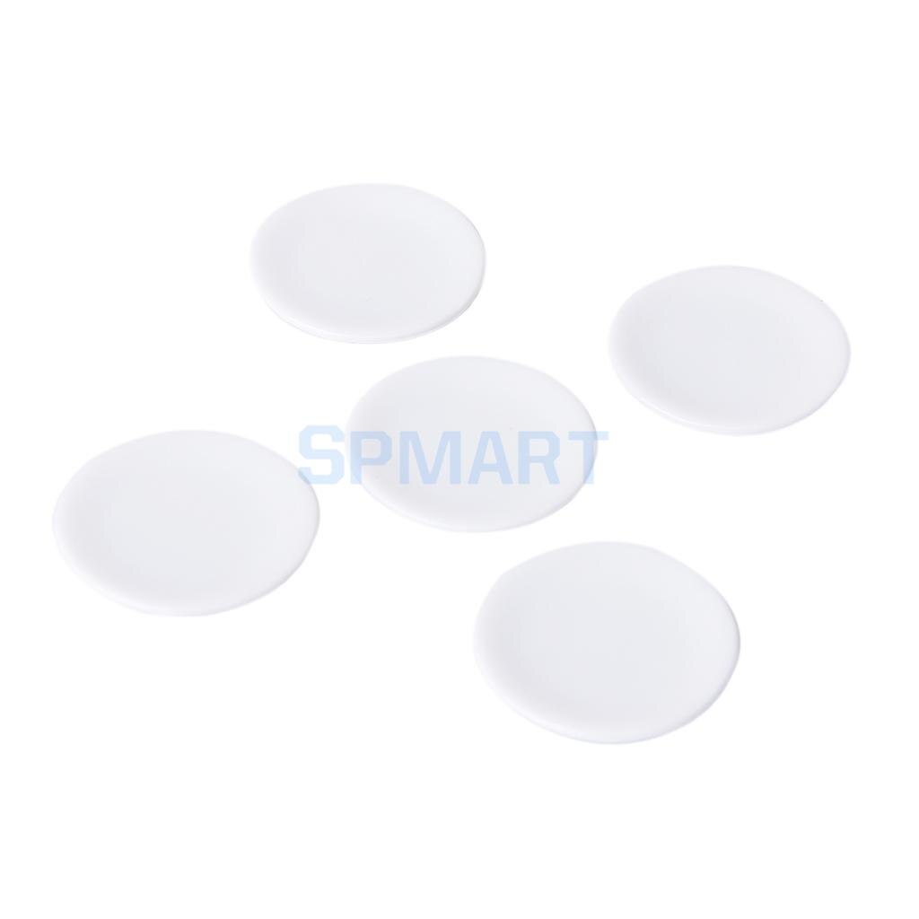 SPMART 5 pcs 1/12 Dollhouse Miniature White Porcelain Dish Plate