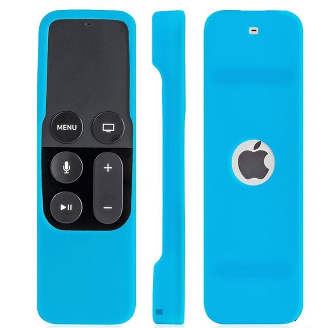 Remote Slicone Cover case For Apple TV 4K 4th Gen Remote Control Covers 4Gen Remote case Silicone Soft Protective Skin Case: Blue