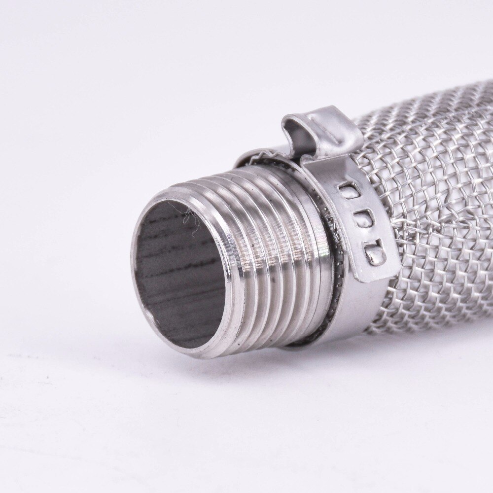 Filtro de pantalla de 6 pulgadas de acero inoxidable 304, filtro de salto sanitario, herramienta para cerveza casera, 300-400 micras