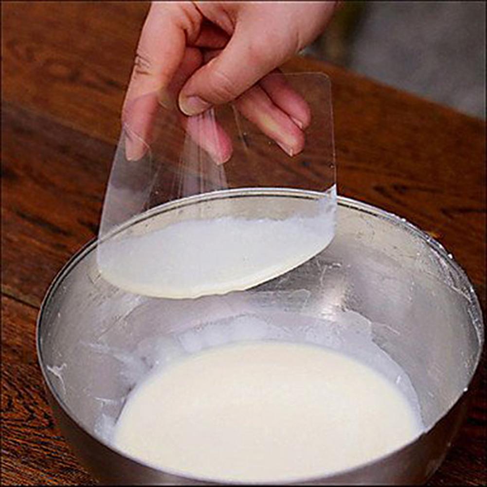 Spatule souple en plastique Transparent, grattoir à crème pour gâteau, Fondant, outil de décoration de pâtisserie, Mousse, 5 pièces