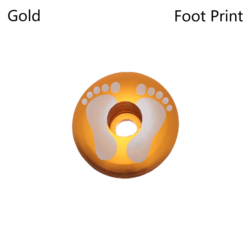 1 PC Bicycle Headset Cover Bowl Covers Ultra-ligh Headsets Top Cap Front Lid MTB Road Bike Fixed Gear Folding Track for Bicycle: Gold-Foot Print