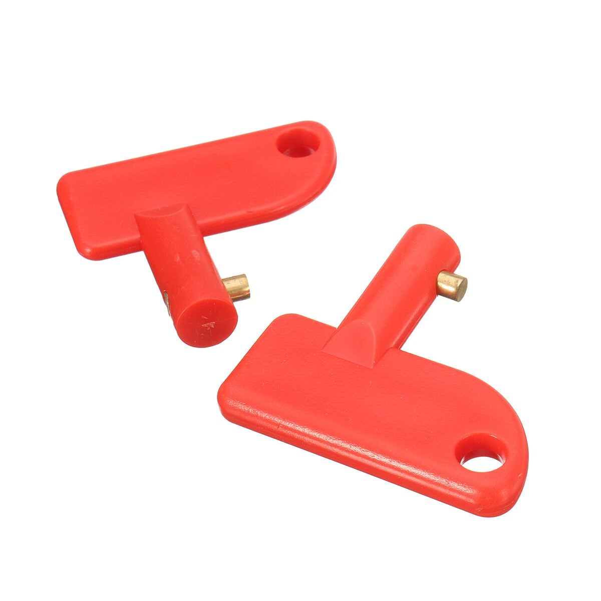 2x Red Mini Battery Cut Off Kill Isolator Switch Spare Keys Marine Auto Boat Truck