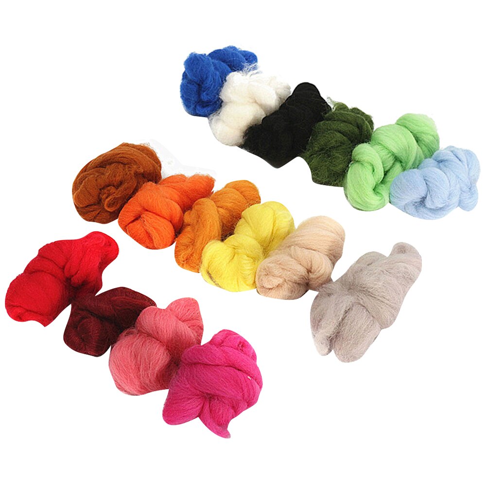 36 Kleuren Wol Roving Fibre Wol Garen Roving Voor Naaldvilten Hand Diy