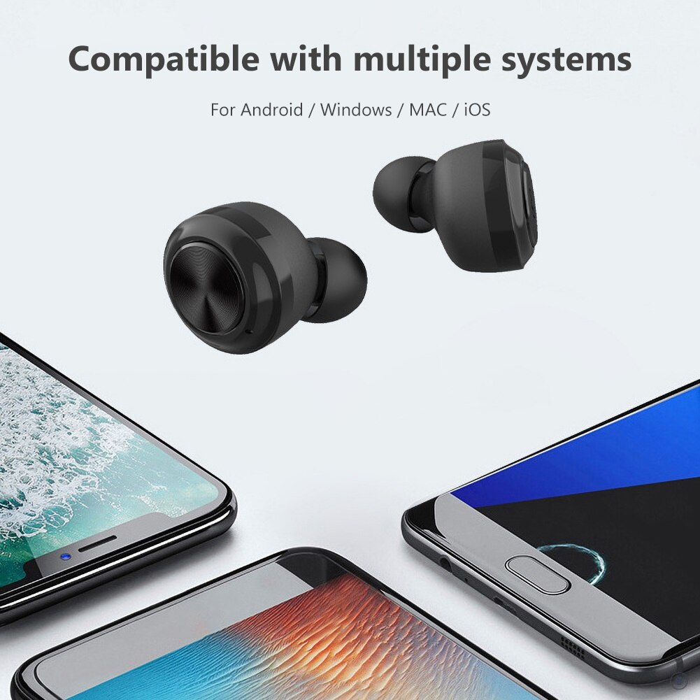 A6 tws mini trådløs bluetooth 5.0 hifi stereo høretelefoner med digital ladeboks understøtter touch-kontrol håndfri opkald