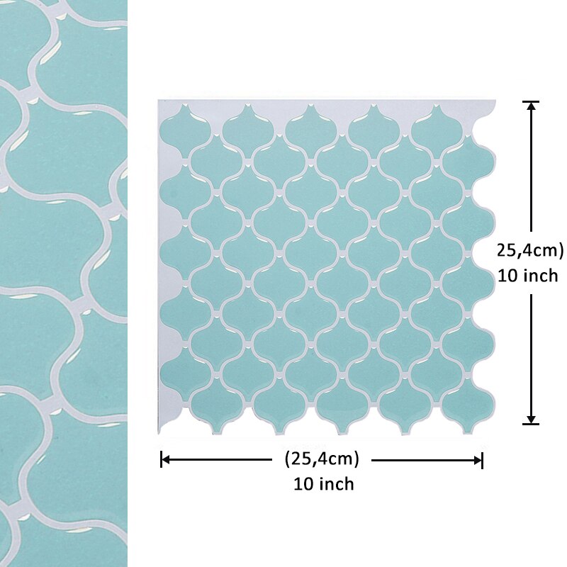 Selvklæbende mosaik fliser vægoverføringsbillede klistermærke diy køkken badeværelse boligindretning vinyl: T80504