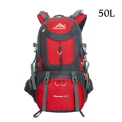 Sac à dos Trekking 60L sac de sport étanche sac à dos de voyage escalade sac de montagne 40L randonnée Camping ski sac à dos touristique 50L: Red 50L