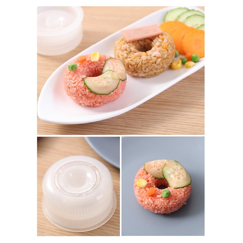 Safe Donut Shaped Onigiri Form Sanitary Home Child Sushi Round Rice Ball Easy Press DIY Mold Bento Maker Kitchen Tool