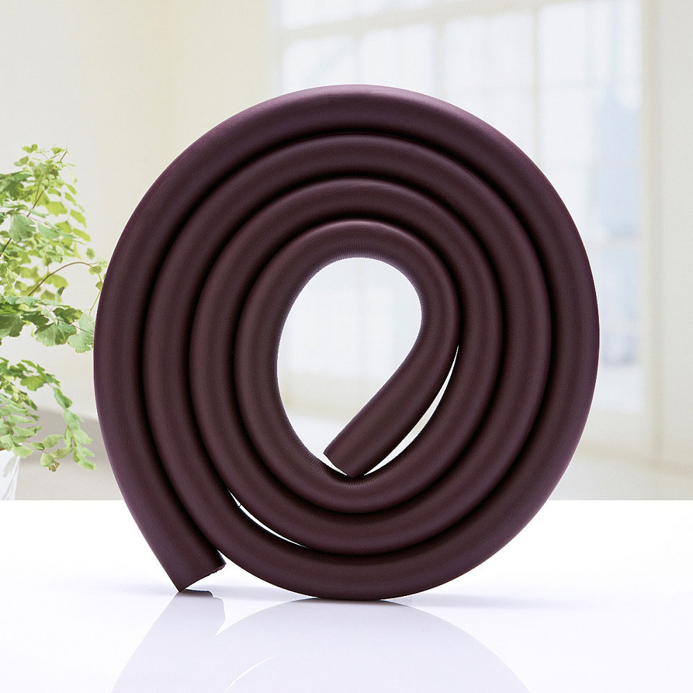 4Pcs U Shape Baby Protection 2M Child Table Desk Furniture Edge Safety Corner Guard Kid Protector Anticollision Bumper Strip Bar: Brown