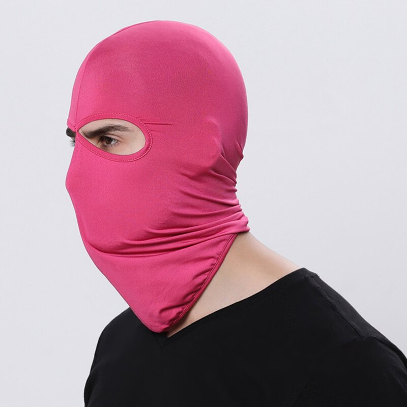 16 Color Balaclava for Men Hats Beanie Lycra Face Ski Mask Bonnets for Women Nurse Cap for Men Outdoor Sun Protection Hood MZ100: Rose Red