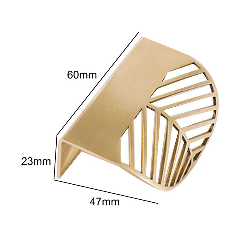 Satin Cabinet Pulls Modern Furniture Cabinet Metal Brass Drawer Leaf Handle Bedroom Drawer Dresser Wardrobe Shoe Cabinet Knob: Length 60MM