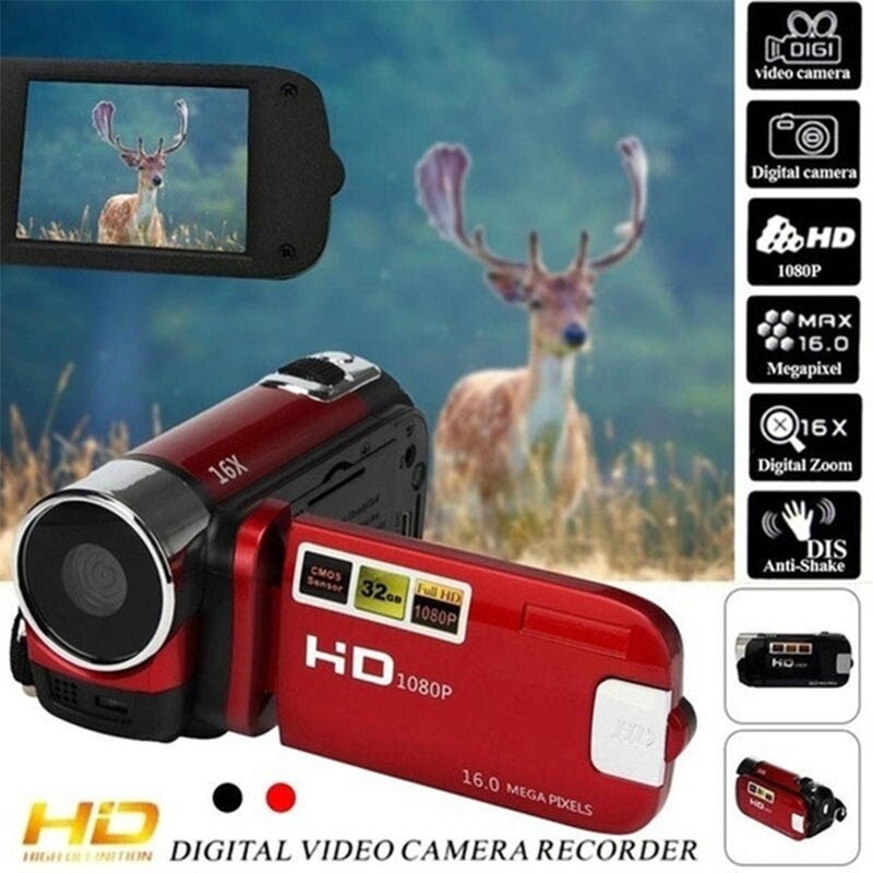 Handheld Digitale Camera 1080P Lcd-scherm Digitale Dv 16M 16X Zoom Video Camcorder Camera Dv Twee Kleur Voor keuze