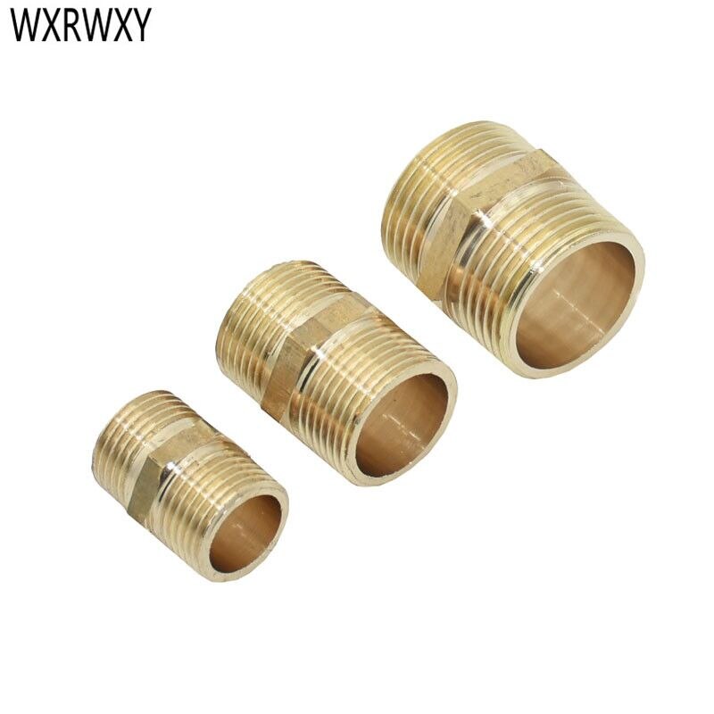 1/2 3/4 1" brass metal threaded Male connectors G1/2 G3/4 G1 copper 2 way thread Repair joints Extended repair joints 1pcs