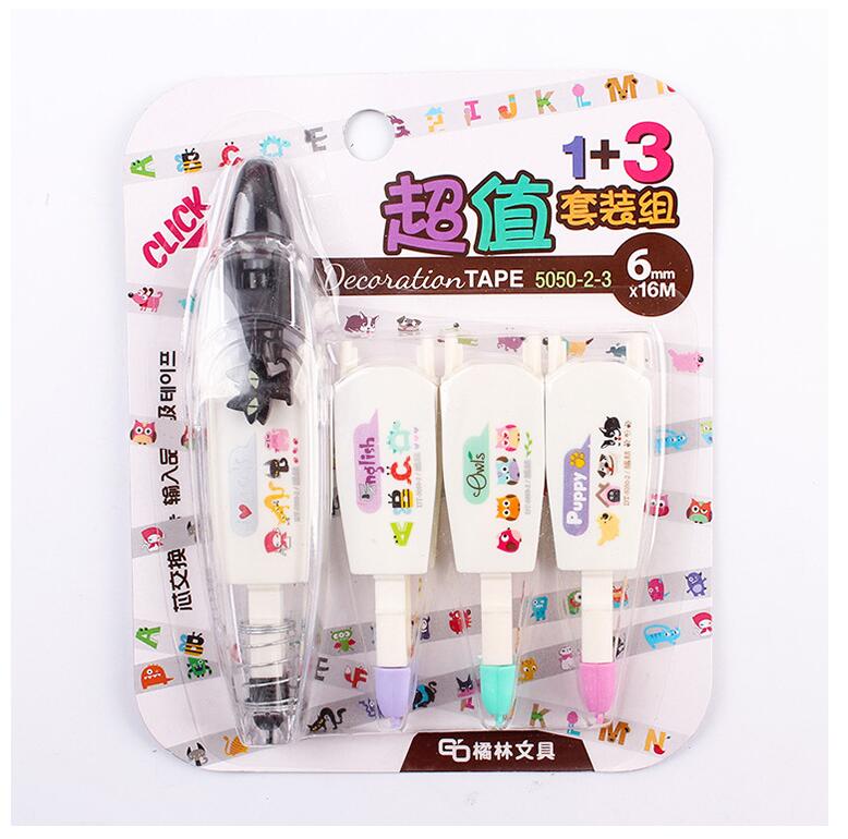 Cinta de corrección decorativa Kawaii de varios patrones, Corrector para diario, papelería, suministros escolares, accesorios: 23