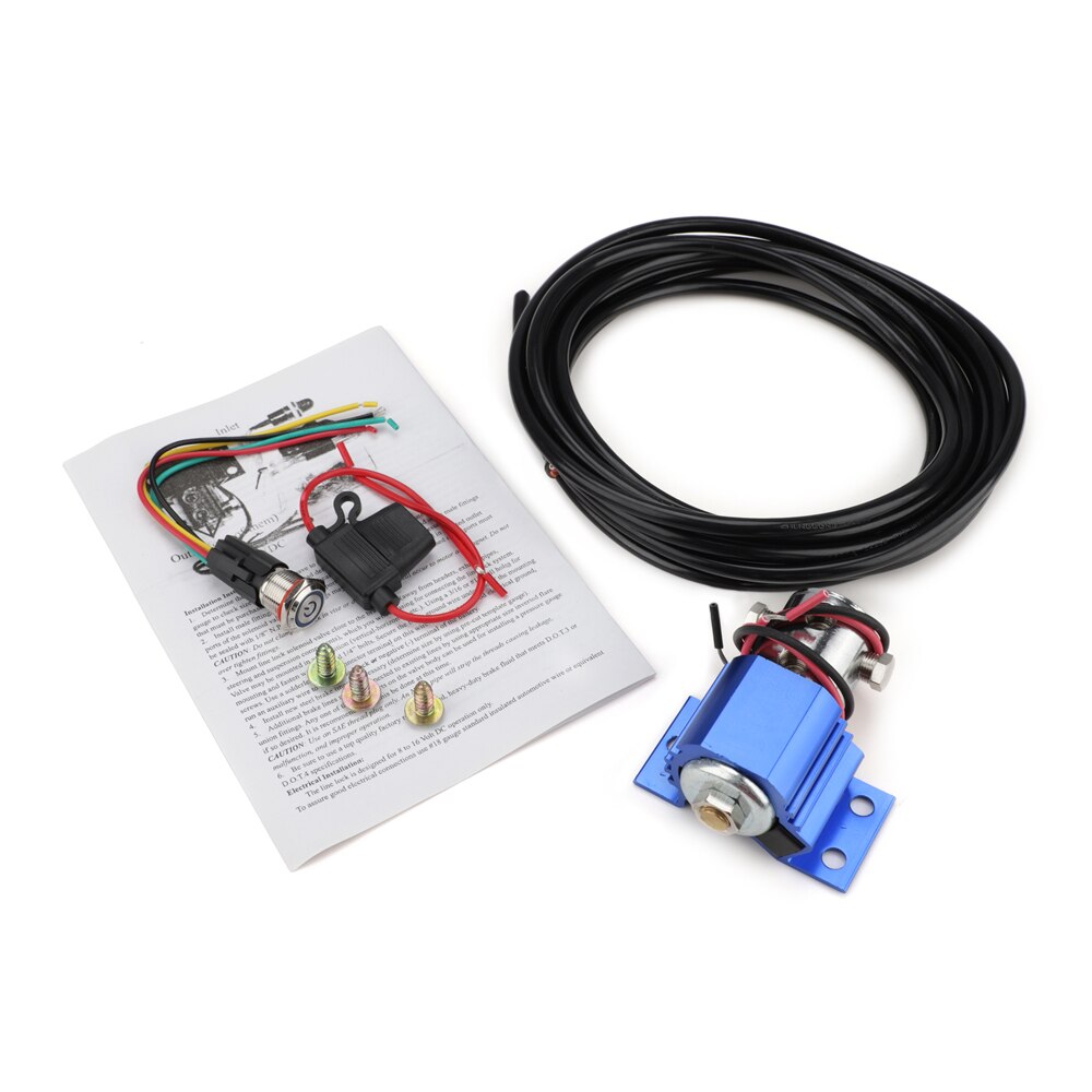 Universal Upgraded Front Brake Line Lock Kit Heavy Duty Type Roll Control Hill Holder Kit: BLUE