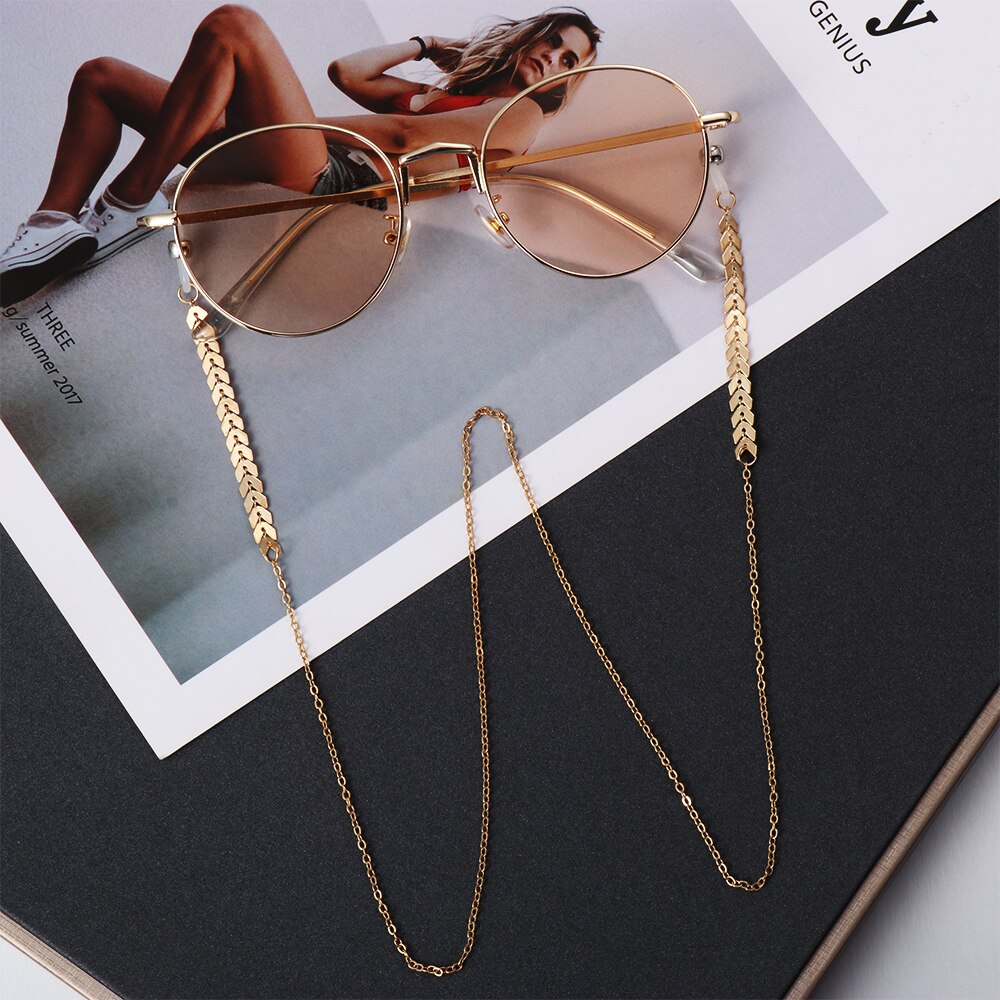Lunettes de soleil en métal à perles | Collier de lecture pour femmes, chaîne de lunettes à perles antidérapante, accessoires de lunettes,: 2-BZ1351