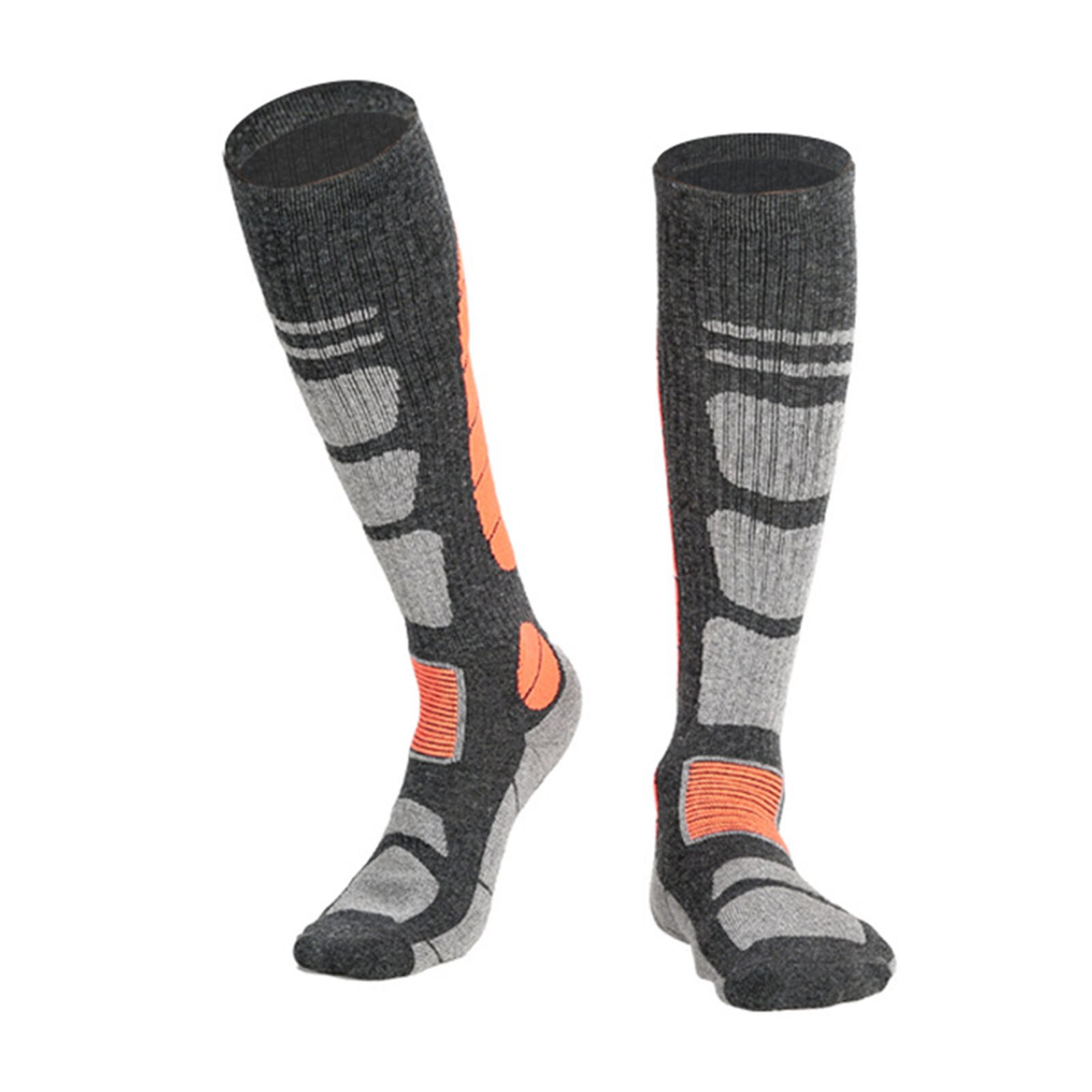 1 par feminino homem andando esporte ao ar livre longo macio neve inverno quente casual engrossado acampamento escalada caminhadas snowboard meias de esqui