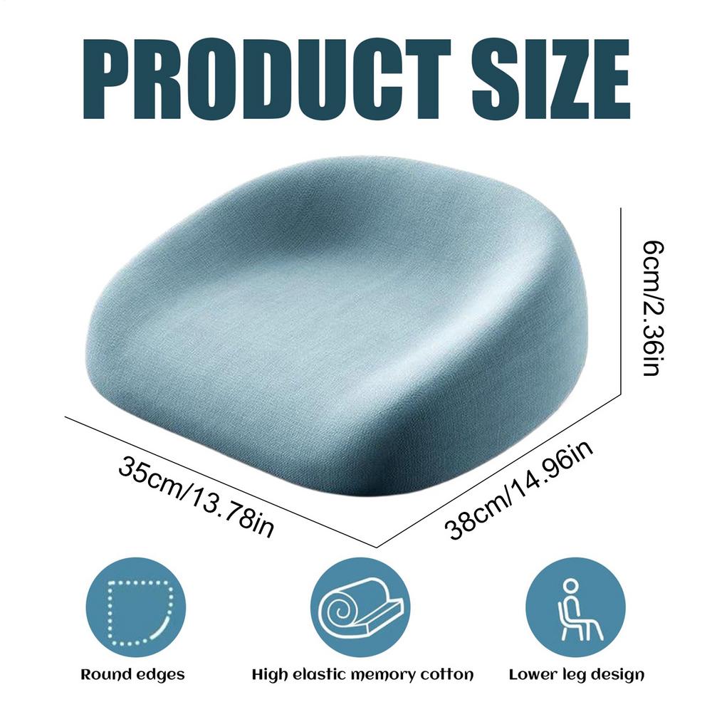 Coussin de siège rehausseur carré en coton pour bébé et enfant, tapis rehausseur pour chaises de salle à manger avec sangles: Bleu
