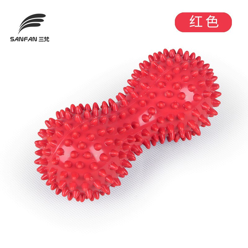 Massaggio Palla di Fitness EPP Mano Suole Hedgehog Sensoriale Portatile Fisioterapia Esercizio Muscolare Relax Trigger Point Terapia: Red peanut