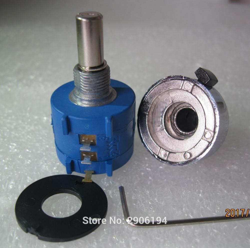 1Pc 10K Ohm 3590S-2-103L Precision Multiturn Potentiometer 10 Ring Adjustable Resistor Turns Counting Dial Rotary Knob