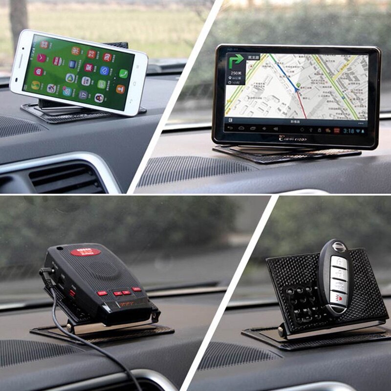 Universele Auto Telefoon Houder Gps Houder Ipad Mount Stand 360 Graden Rotatie Silicagel Mobiele Telefoon Non-Slip Mat Voor telefoon Ipad
